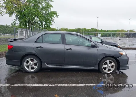 2011 Toyota Corolla S from USA, damaged, VIN 2T1BU4EE5BC589693